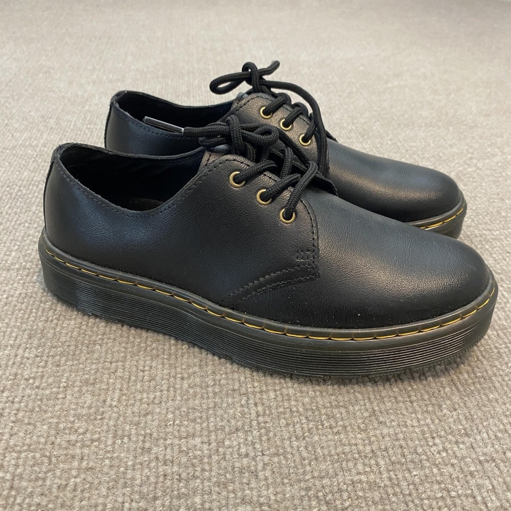 Dr. Martens Shoes Womens Size 7 Black Leather Lace Up Oxford Casual Comfort